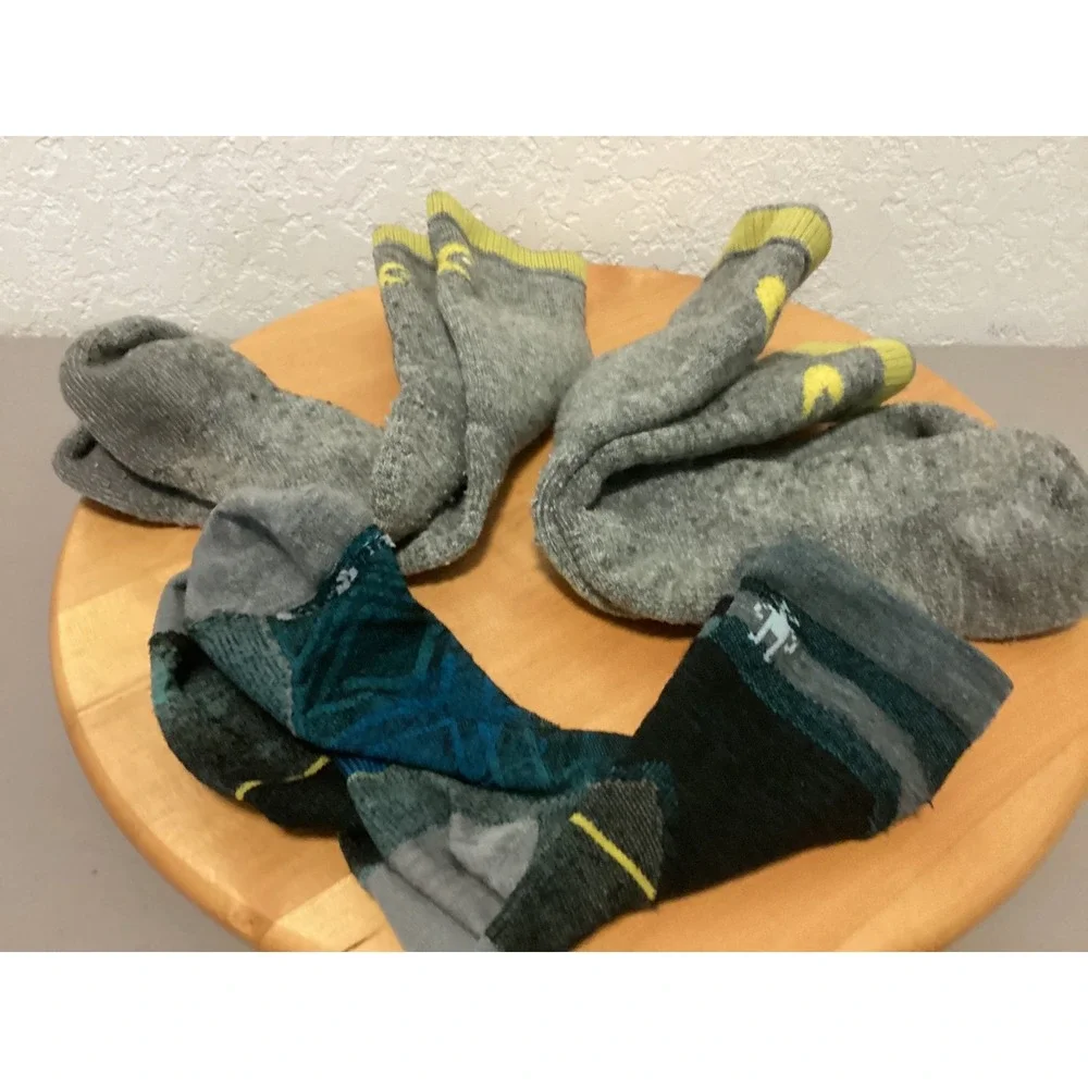 Smartwool 1 pair Crew Socks Women Large Multi 2 Merino Wool Hiking 3 Pair Bundle